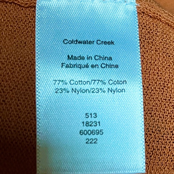 Coldwater Creek Cardi
3/4 Sleeve
Lightweight Cotton Blend
Size Small NWOT - Picture 5 of 5